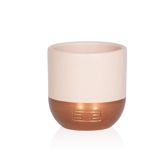 Mini Indoor Metallic Dipped Pot I  Pink + Copper