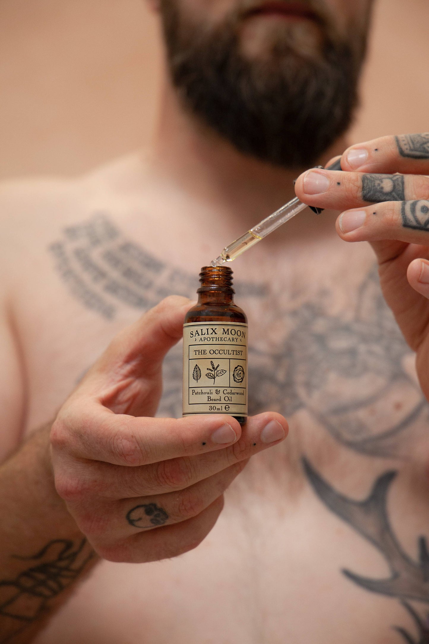 Botanical Beard Oil | Patchouli and Cedarwood Essential Oil: Pipette