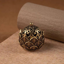 Load image into Gallery viewer, Lotus Brass Incense Bowl/Holder
