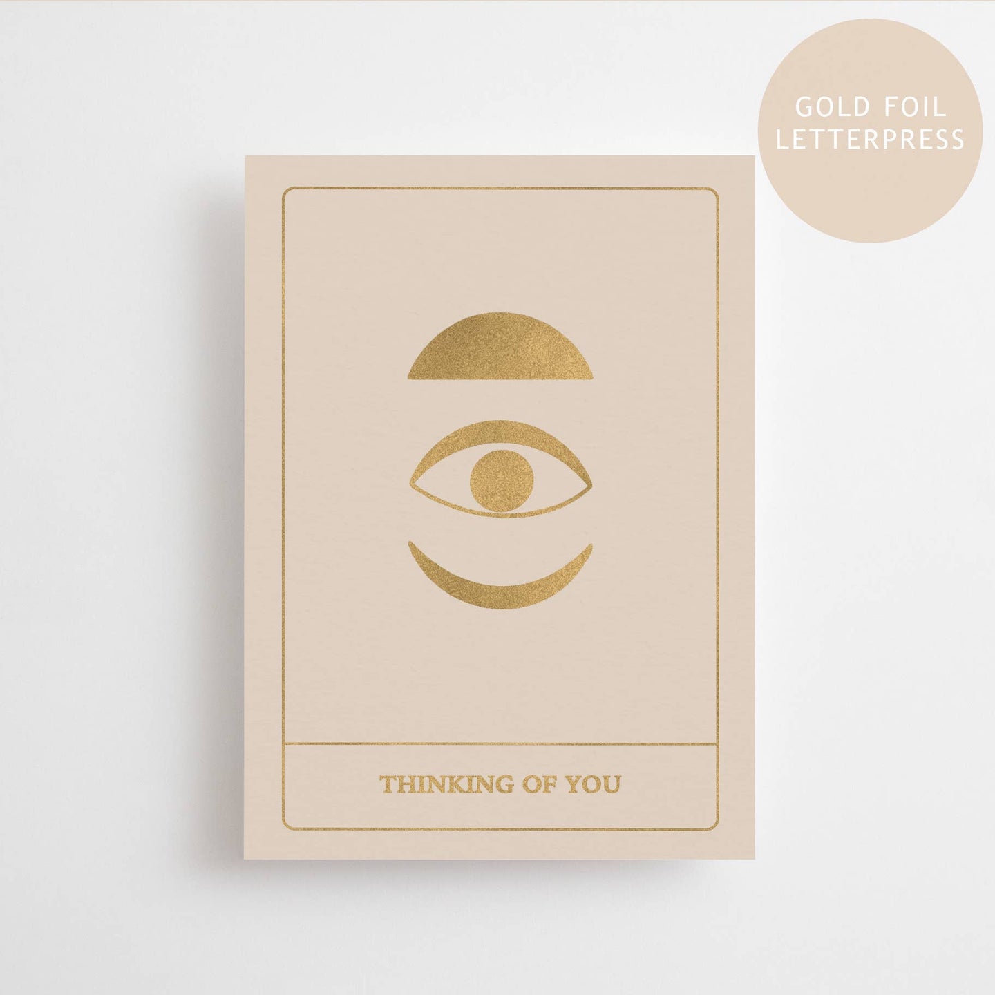 Thinking Of You - Gold Edition - Postcard - Letterpress Gold Foil