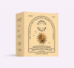 BOX OF 4 CHAKRAS CHOCOLATE Toasted Coconut & Tumeric