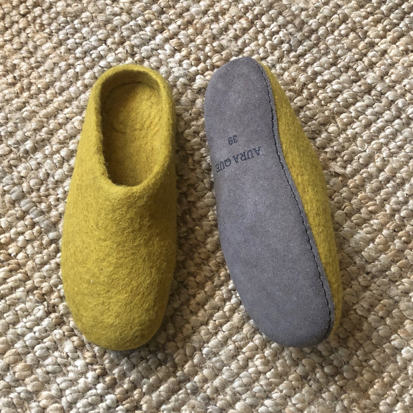 Mita Felt Slippers I Mustard