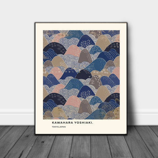 A5 Blue Mountain Kawahara Yoshiaki Print