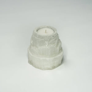 Selenite Crystal Mountain Candle Holder