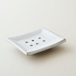Maati Stoneware Soap Dish I White Wash