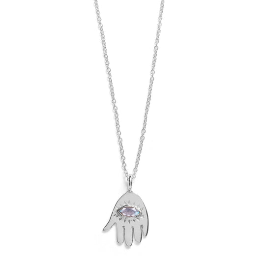 Asha Hamsa Necklace Silver