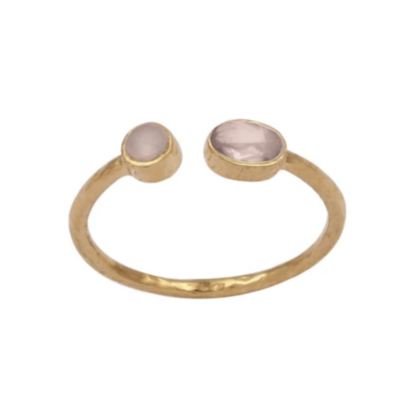 Pooja Ring with Pink Chalcedony Stone I Gold