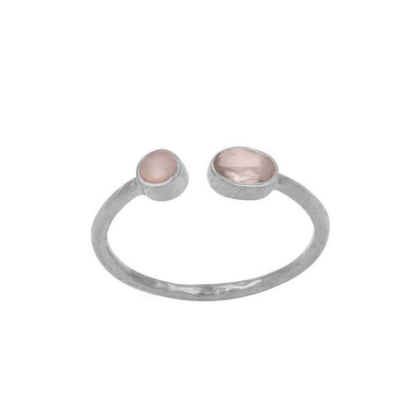 Pooja Ring Pink Chalcedony I Silver