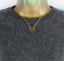 Load image into Gallery viewer, Gold Vermeil Mini Sunburst Necklace
