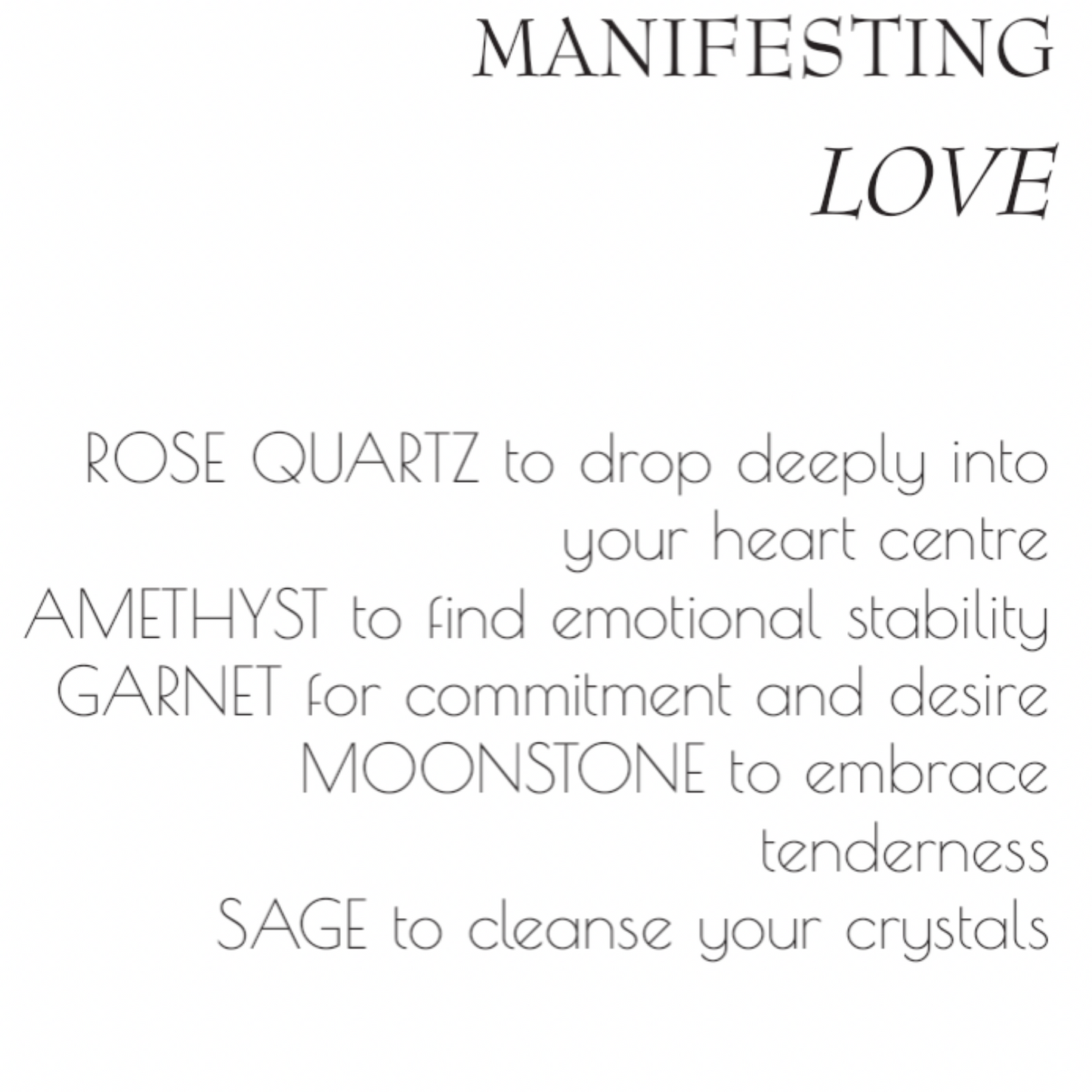 Crystal Set I Manifesting Love