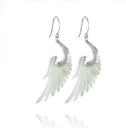 Mother of Pearl Wing Earrings