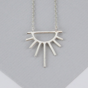 Silver Mini Sunburst Necklace