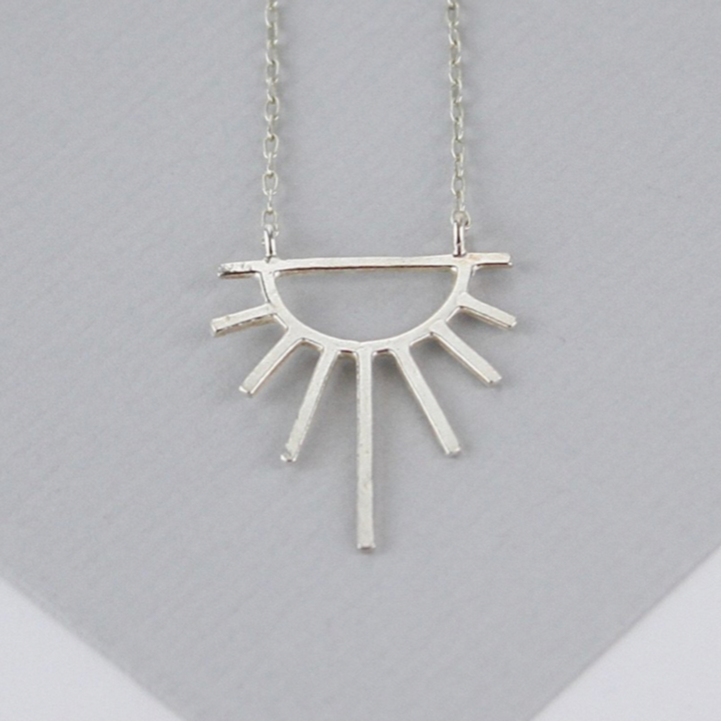 Silver 2025 sunburst necklace