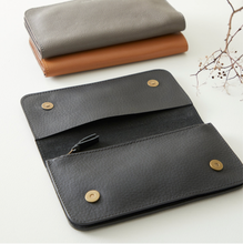 Load image into Gallery viewer, Imanda Handcrafted Leather Long Wallet I Grey

