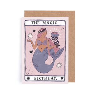 Mermaid Magic Tarot I Birthday Card