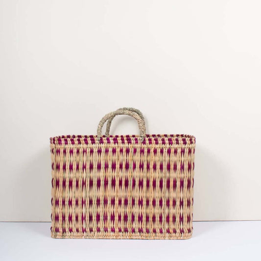 Woven Reed Basket, Violet Large