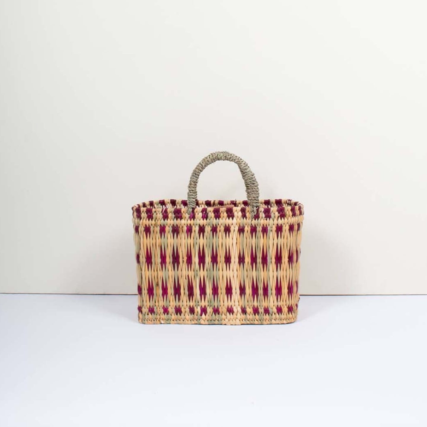 Woven Reed Basket, Violet Small