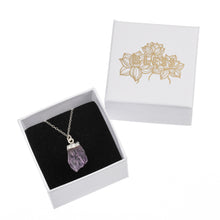Load image into Gallery viewer, Raw Amethyst Necklace I Silver 18&quot;
