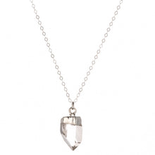 Load image into Gallery viewer, Raw Clear Quartz Necklace I Silver 18&quot;
